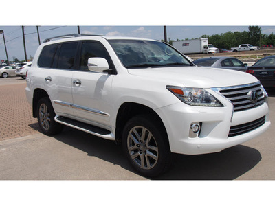 lexus lx 570 2014 white suv gasoline 8 cylinders 4 wheel drive automatic 77546