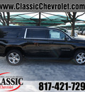 chevrolet suburban 2015 black suv lt 1500 flex fuel 8 cylinders 2 wheel drive automatic 76051