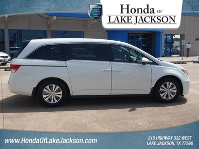 honda odyssey 2015 white van ex l gasoline 6 cylinders front wheel drive automatic 77566