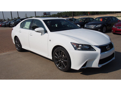 lexus gs 350 2014 white sedan gasoline 6 cylinders rear wheel drive 8 speed 77546