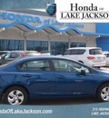 honda civic 2014 blue sedan lx gasoline 4 cylinders front wheel drive automatic 77566
