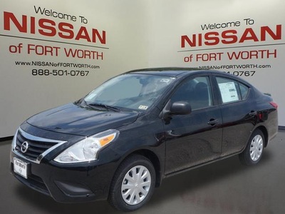 nissan versa 2015 black sedan s plus gasoline 4 cylinders front wheel drive automatic 76116