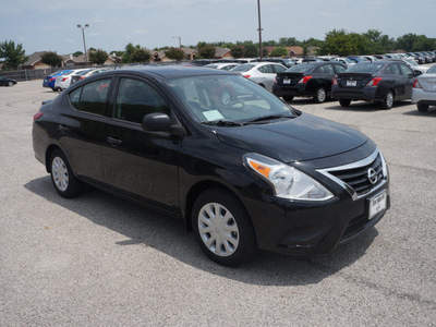 nissan versa 2015 black sedan s plus gasoline 4 cylinders front wheel drive automatic 76116