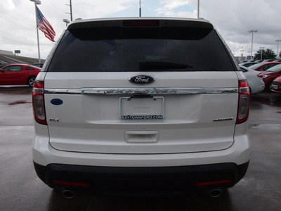 ford explorer 2014 white suv xlt 6 cylinders shiftable automatic 77521