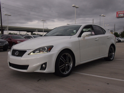 lexus is 250 2011 white sedan gasoline 6 cylinders rear wheel drive automatic 77074