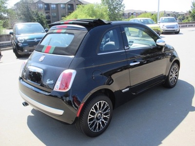 fiat 500c 2012 black gucci gasoline 4 cylinders front wheel drive automatic 76108