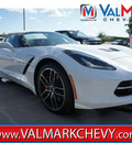 chevrolet corvette stingray 2015 white coupe z51 gasoline 8 cylinders rear wheel drive 8 speed automatic 78130