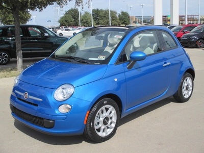 fiat 500c 2015 blue pop gasoline 4 cylinders front wheel drive automatic 76108