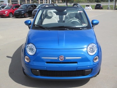 fiat 500c 2015 blue pop gasoline 4 cylinders front wheel drive automatic 76108