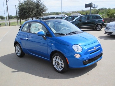 fiat 500c 2015 blue pop gasoline 4 cylinders front wheel drive automatic 76108