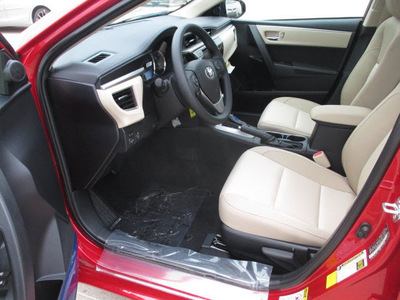 toyota corolla 2015 red sedan le plus 4 cylinders shiftable automatic 47546