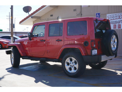 jeep wrangler unlimited 2014 red suv sahara 6 cylinders automatic 79110