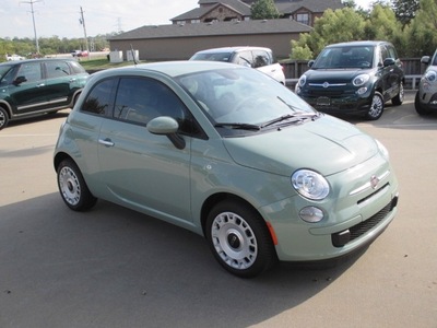 fiat 500 2014 lt  green hatchback pop 4 cylinders 5 speed manual 76108