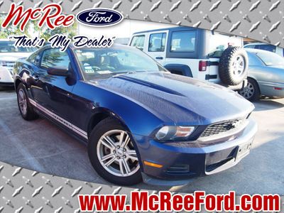 ford mustang 2012 dk  blue coupe gasoline 6 cylinders rear wheel drive not specified 77539
