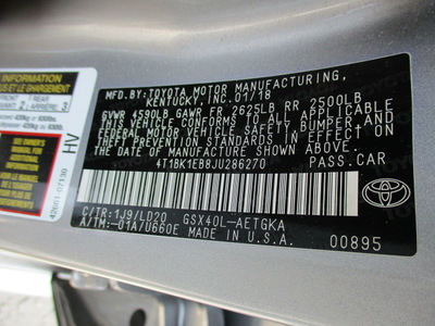 toyota avalon xle plu pre tor lt