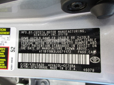 toyota camry l le xle se xse