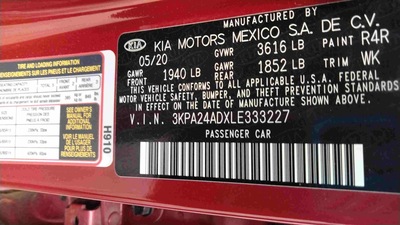 kia rio 1 6l