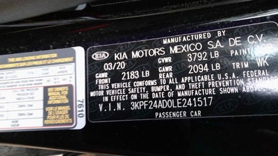 kia forte fe lxs